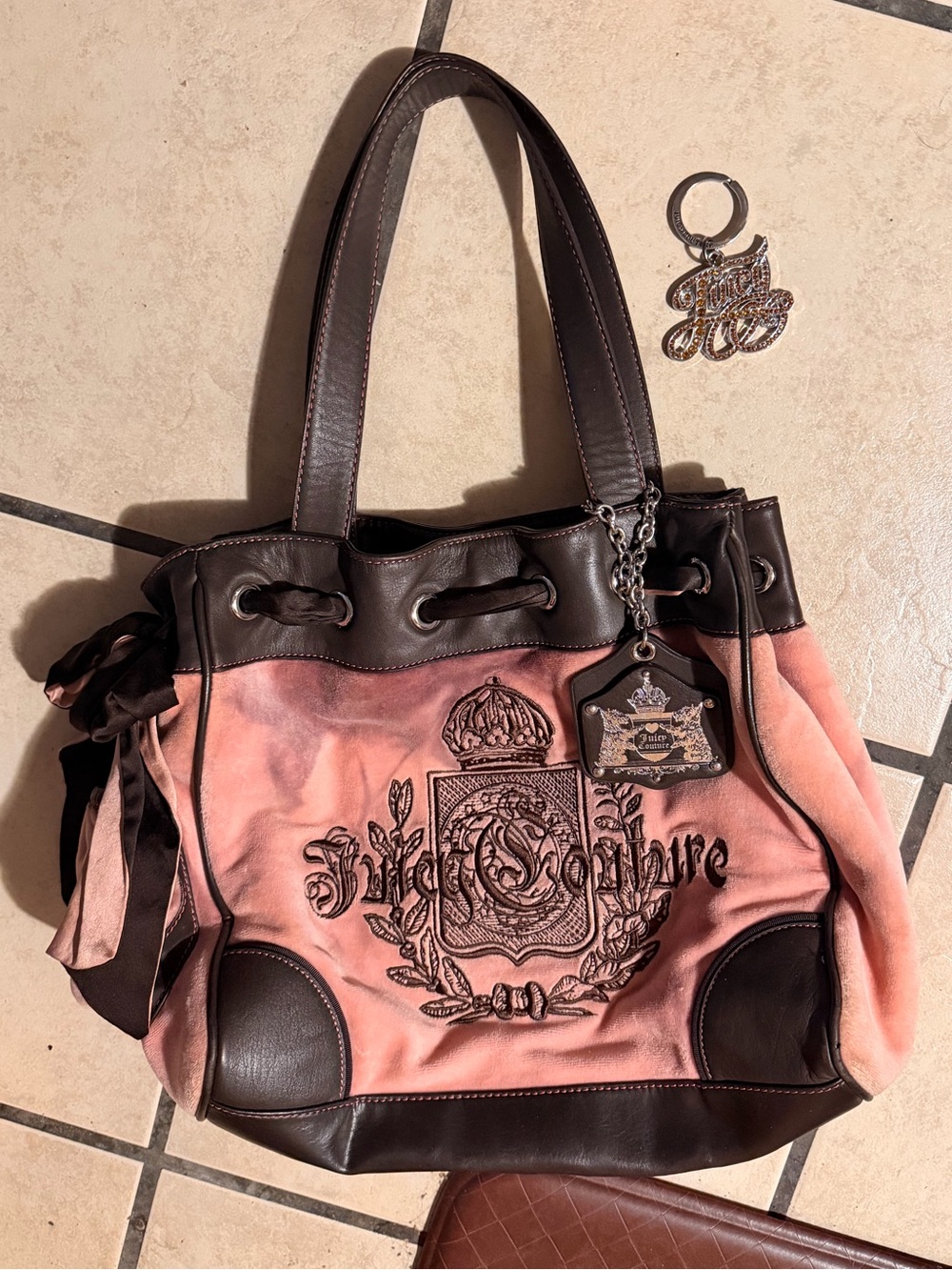 Vintage Juicy Couture Pink Velour Daydreamer with Keychain